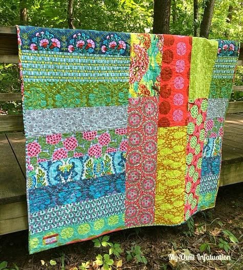 Hooray!  I finally got my quilt back from the publisher of Modern Quilts Unlimited magazine.  Well, okay, I actually got it back a little ov... Pieced Quilt Backing Ideas, Backing Ideas, Backing A Quilt, Quilt Backs, Quilt Big, Block Quilts, Big Block Quilts, Kaffe Fassett Quilts, Quilt Backing