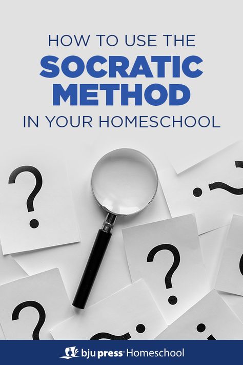 Papers with question marks and a magnifying glass; image text reads How to Use the Socratic Method in Your Homeschool Socrates Method, Socratic Questioning, Critical Thinking Elementary School, Social Thinking Curriculum, Classical Homeschooling, Socratic Method Critical Thinking, Socratic Method, Method Of Teaching, Teaching Critical Thinking