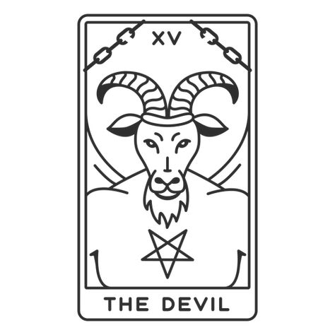 Tarot Doodles, Tarot Card Svg, The Devil Tarot Card, Devil Tarot Card, Easy Tarot Card Drawing, Simple Tarot Card Design, Tarot Card Tattoo, Card Tattoo, Tattoo Style Drawings