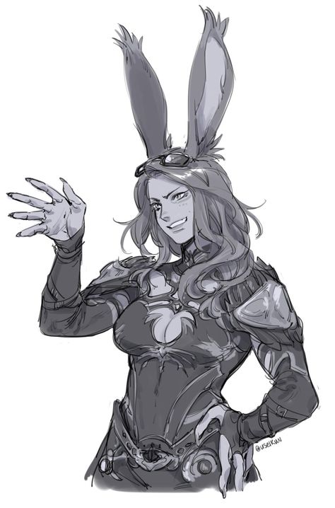 Bunny Demihuman, Dnd Bunnyfolk, Human Bunny Hybrid, Humanoid Rabbit, Bunny Human Hybrid, Dnd Harengon Character Art, Rabbit People Dnd, Bunny Character Design, Bunny Oc