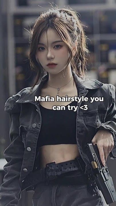 Music Video Hairstyles, Mafia Hairstyle Girl, Hair Styles Tomboy, Fairy Soldier, Mafia Hairstyle, Korean Braided Hairstyle, Mafia Girl Aesthetic, Tomboy Hair, Aesthetic Hairstyle