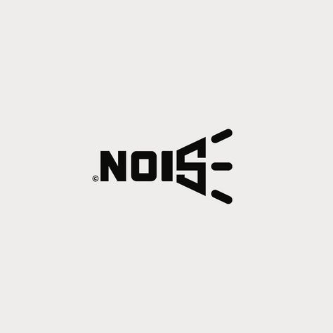 Logo © on Instagram: “Noise .. . Hey guys you can see the awesome  Wordmark concept for Noise . The noise icon is cleaverly  inserted in the word. . What do you…” Music Typography Poster, Long Word Logo, Noise Graphic Design, Noise Typography, Noise Illustration, Think Logo, Music Band Logo, Wordmark Logos, Media Logo Design