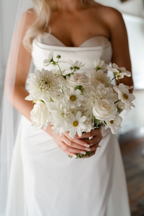 White Wild Flower Bouquet, Cellar Wedding, Under The Oak Tree, White Bouquets, White Flower Arrangements, Grand Garden, Floral Business, Yarra Valley, Wildflower Bouquet