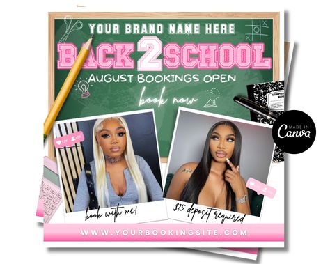 Back 2 School Flyer , DIY Back to School Flyer, Editable Back to School Flyer, Hair , Nails, Makeup Lash Flyer by richbabeco on Etsy Back To School Flyer Design Ideas, Back 2 School Flyer, Back To School Flyer Design, Back To School Hair Flyer, Back To School Flyer, Lash Flyer, School Flyer, Diy Back To School, Hair Business