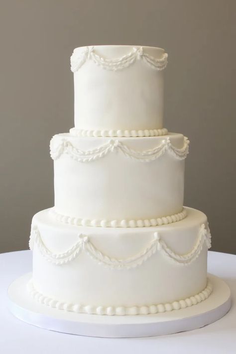 23 Simple Wedding Cake Ideas without Breaking the Bank Wedding Cake Designs No Flowers, 3 Tier Wedding Cakes Simple Elegant, Timeless Wedding Cakes, Classic Wedding Cake Designs, Sweetheart Wedding Cake, Wedding Cake Simple Flowers, Wedding Cake Trends 2025, Wedding Cake Designs Simple 2 Tier, Simple Vintage Wedding Cake