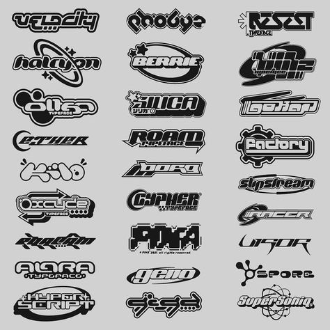 Word Doodles, Gfx Design, Desain Buklet, Futuristic Fonts, Text Logo Design, Texture Graphic Design, Aesthetic Fonts, Graphic Design Fonts, Brand Fonts