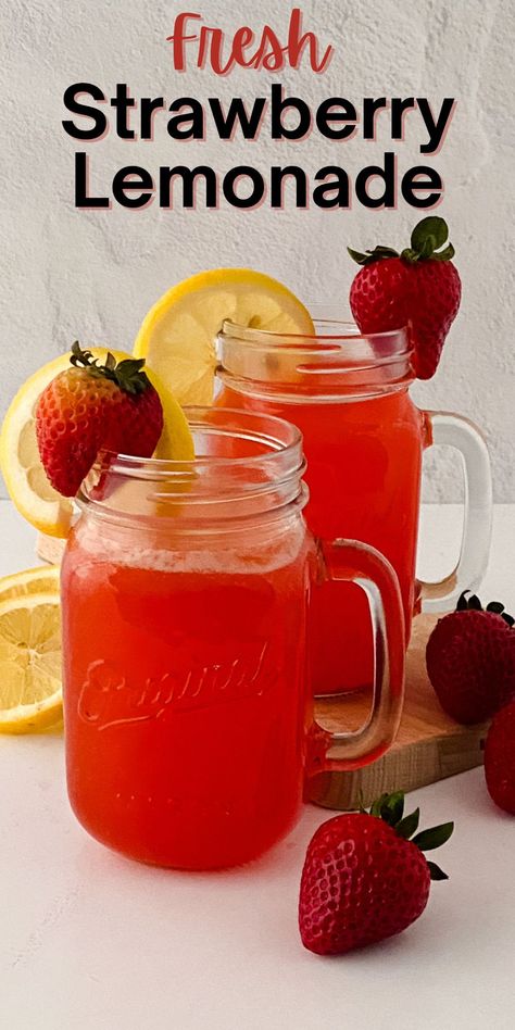 Lemonaid Recipe, Canned Strawberry Lemonade Concentrate, Homemade Strawberry Lemonade Recipe, Lemonade Strawberry Drink, Strawberry Lemonade With Country Time, Strawberry Lemonade Concentrate, Homemade Simple Syrup, Alcoholic Strawberry Lemonade, Homemade Strawberry Lemonade