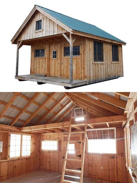 Vermont Cottage, Meja Outdoor, Timber Frame Cottage, Jamaica Cottage, Farmhouse Sheds, Buy A Tiny House, Winter House Exterior, Building A Small House, Barn House Kits