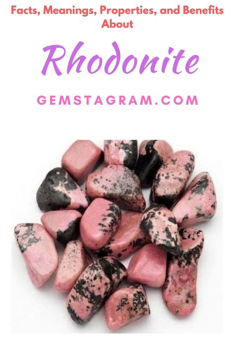 Facts, Meanings, Properties, and Benefits About Rhodonite #crystals #gemstone #crystalhealing #gems #Rhodonite Rhodonite Crystal Meaning, Rhodonite Meaning, Rhodochrosite Crystal Meaning, Rhodonite Crystal, Crystal Work, Healing Vibrations, Love And Forgiveness, Important Facts, Relationship Problems