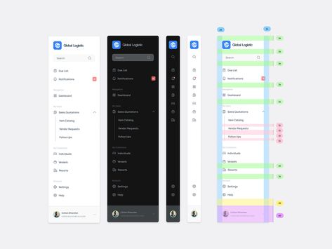 Left Side Menu - UI Pattern by Tomasz Trefler on Dribbble Side Menu Ui Design, User Flow, Ui Patterns, Profile Design, Ui Ux Design, Ux Design, Ui Design, Work Space, Siding