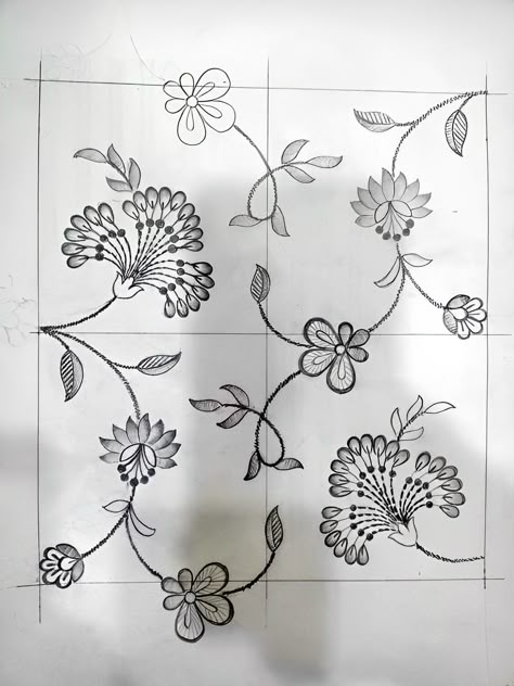 Jaal Archives - Designsketch.in Jaal Embroidery Design Sketch, Butti Design Sketch, Jaal Design Sketch, Embroidery Sketches Design Drawings, Victorian Inspired Fashion, Embroidery Drawing, Print Sketch, Jacobean Embroidery, Pattern Sketch