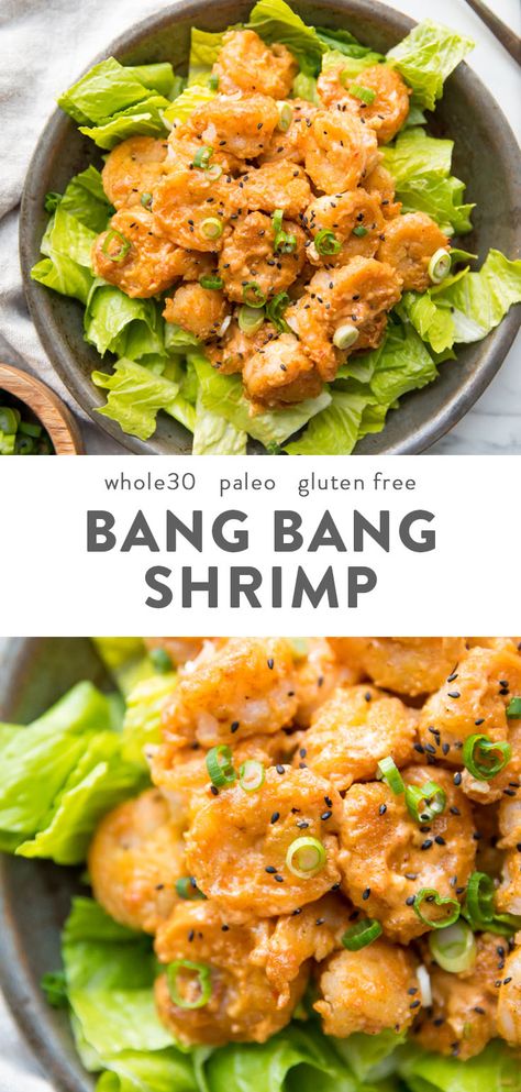 Shrimp Paleo, Whole30 Dinner, Whole30 Dinner Recipes, Bang Bang Shrimp, Whole30 Dinners, Clean Eating Recipes For Dinner, Diner Recept, Resep Diet, Clean Eating Dinner