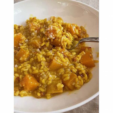 Saffron Risotto with Butternut Squash - Barefoot Contessa Risotto With Butternut Squash, Saffron Risotto, Best Ina Garten Recipes, Barefoot Contessa Recipes, Squash Risotto, Butternut Squash Risotto, Ina Garten Recipes, Squash Recipe, One Dish Dinners