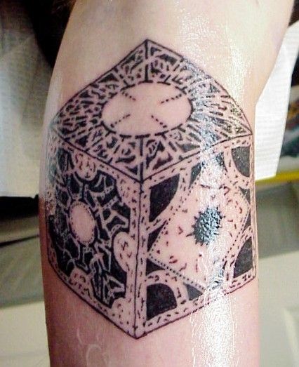 Hellraiser Box Tattoo, Hellraiser Puzzle Box Tattoo, Lament Configuration Tattoo, Lament Configuration, Taboo Tattoo, Jesus Wept, O Tattoo, Traditional Sleeve, Halloween Tattoos