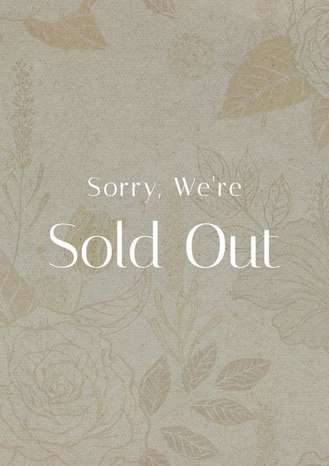 Sold Out Poster, Flower Plant, Poster Template