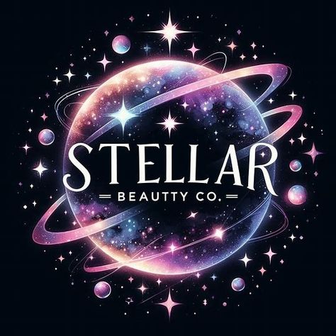 stellar beauty co text logo, cosmic - Image Creator from Microsoft Designer Cosmic Logo Design, Celestial Logo Design, Stellar Logo, Cosmic Logo, Illustrative Logo, Galaxy Logo, Logo Creator, Galaxy Design, Logo Illustration