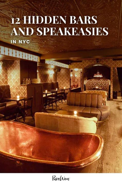 12 Hidden Bars and Speakeasies in NYC Worth Seeking Out Nyc Speakeasies, Nyc Speakeasy, Nyc Cocktails, Speakeasy Nyc, Speakeasy Bars, New York City Bars, Hidden Bars, Easy Bar, Simone Ashley