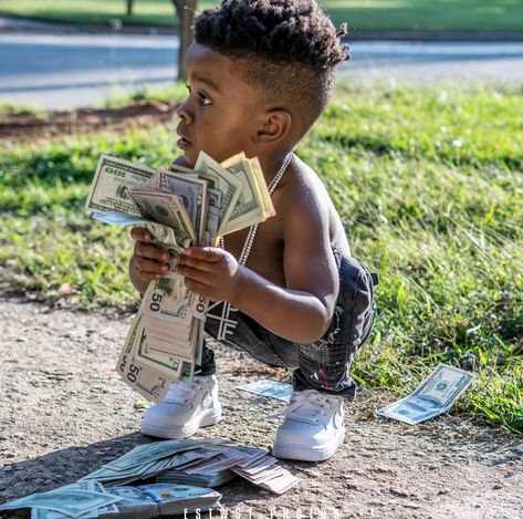 Pinterest @teethegeneral Kids Goals, Black Baby Boys, Money Tattoo, Baby Boy Swag, Kid Swag, Baby Swag, Kids Money, Baby Fits, Mixed Babies