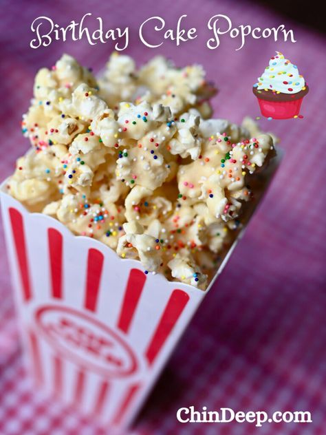 Pickles Refrigerator, Popcorn Recipes Chocolate, Funfetti Birthday Cake, Cake Popcorn, Birthday Cake Popcorn, Funfetti Birthday, Birthday Popcorn, Zucchini Pickles, Popcorn Cake