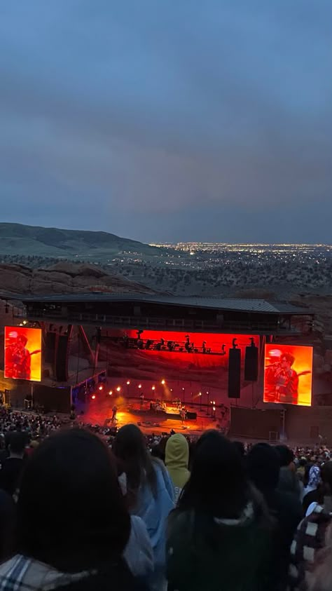 concert summer goals outdoor concert colorado red rocks hippocampus Red Rocks Concert Aesthetic, Red Rock Colorado, Red Rocks Amphitheater Concert, Red Rocks Aesthetic, Red Rock Concert, Colorado Summer Aesthetic, Redrocks Concert, Red Rocks Concert Outfit, Denver Colorado Summer