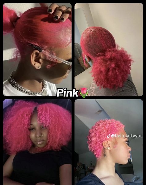 Natural 4c Hair, Dye Inspiration, Blk Women, Short Dyed Hair, Peekaboo Hair, Cute Hair Colors, Cute Curly Hairstyles, Dyed Hair Inspiration, Dye Ideas