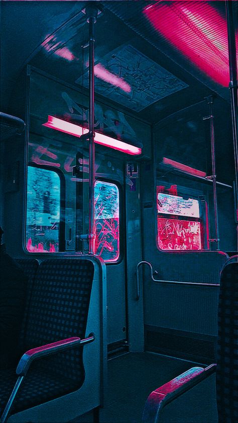 Writing Songs Inspiration, Train Wallpaper, Neon Noir, Scenic Wallpaper, Dark Purple Aesthetic, Cyberpunk Aesthetic, On The Train, Neon Aesthetic, Wall E