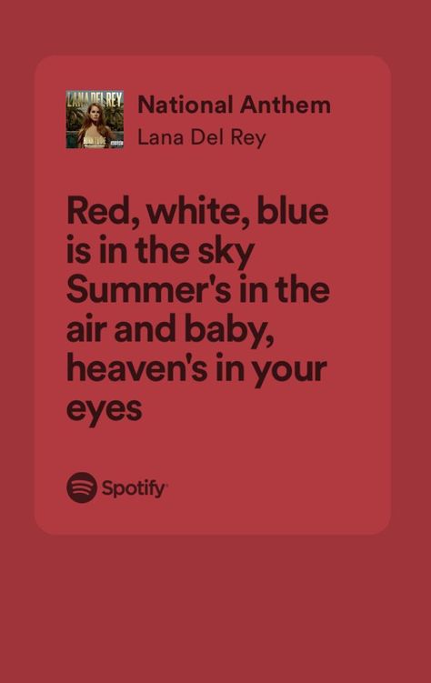 Lana Del Rey Songs, Lana Del Rey Love, Lana Del Rey Lyrics, Music Is My Escape, Summer Fun List, Lyrics Aesthetic, Lana Del Ray, Crazy Things To Do With Friends, National Anthem