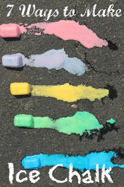 7 different ways to make ice chalk - the perfect activity for kids on a hot summer day Ice Chalk, Summer Preschool, Outside Activities, Water Day, Fun Summer Activities, Summer Activities For Kids, Pre School, Summer Crafts, Save Food