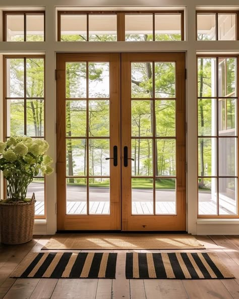 French Doors Outdoor Wood 42”, Granny House, Spa Interior Design, Spa Interior, Home Garden Design, Lake Cottage, River House, Updating House, Exterior Doors