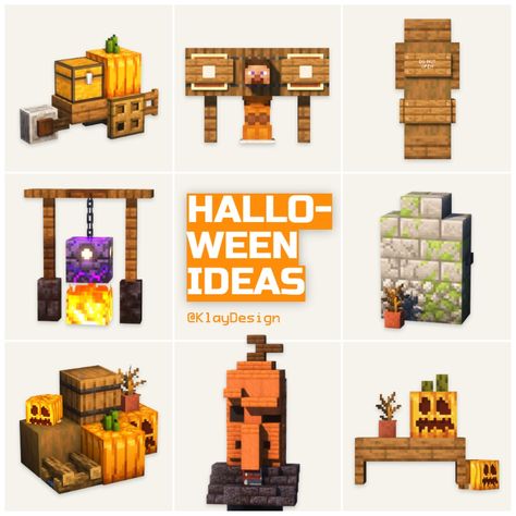 HALLOWEEN IDEAS pt1! 🎃 Spookie day is coming! And so here’s 8 crazy Minecraft ideas to decorate your base & village!! The Statue one was inspired from @xgoldrobin ! 🙌 Should I do a part 2?? 🤔👀 ——————————————— ⁃ 👻 Follow for more minecraft inspirations! ⁃ 🎃 Complementary Shaders ⁃ 🕸️ Repost with credits only! ——————————————— #minecraft #minecraftbuild #minecrafters #minecraftideas #minecraftdesign #minecraftinterior #minecraftapruce #minecrafthouse #minecraftbuildings #minecraftpe #minecrafto... Minecraft Spooky Village, Minecraft Thanksgiving, Minecraft Props, Minecraft Pet Shop, Minecraft Scarecrow, Spooky Minecraft Builds, Minecraft Halloween Ideas, Statue Minecraft, Minecraft Furniture Ideas