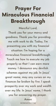 Prayer For My Finances, Powerful Prayers For Breakthrough, Prayer For Money Miracle, Prayers For Finances, Prayer For Breakthrough, Prayer For Financial Breakthrough, Prayer For Finances, Financial Blessing, Financial Breakthrough