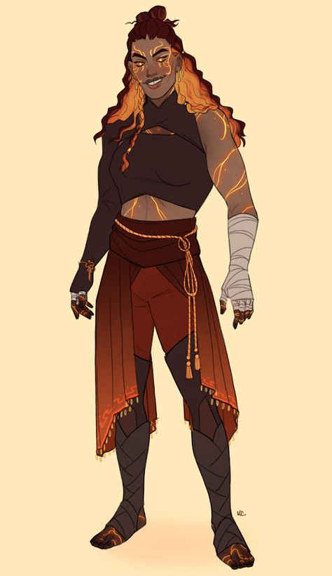 Lava Character, Fire Giant, Pathfinder Rpg Characters, Fire Genasi, Pathfinder Character, Warrior Outfit, Dnd Npc, Dnd Inspiration, Dnd Character Ideas