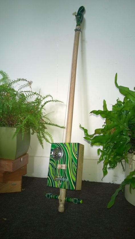 Diddley Bow, Cigar box guitar Diddley Bow, Homemade Instruments, Box Guitar, Water Collection, Guitar, Water, Plants