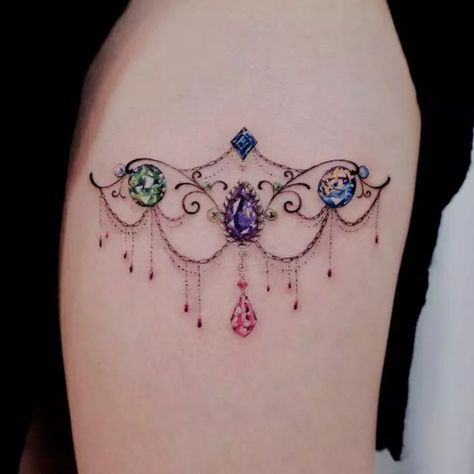 Cute Tattoo Design, Best Female Tattoos, Chandelier Tattoo, Fatloss Transformation, Cuff Tattoo, Daffodil Tattoo, Exercise Lifestyle, Gem Tattoo, Tattoos To Cover Scars