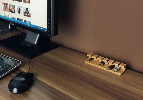 Wooden cable management for desk Charger Organizer, Cable Grommet, Organizing Wires, Desktop Setup, Small Home Offices, Cord Storage, Cable Holder, Desk Organization Office, Work Spaces