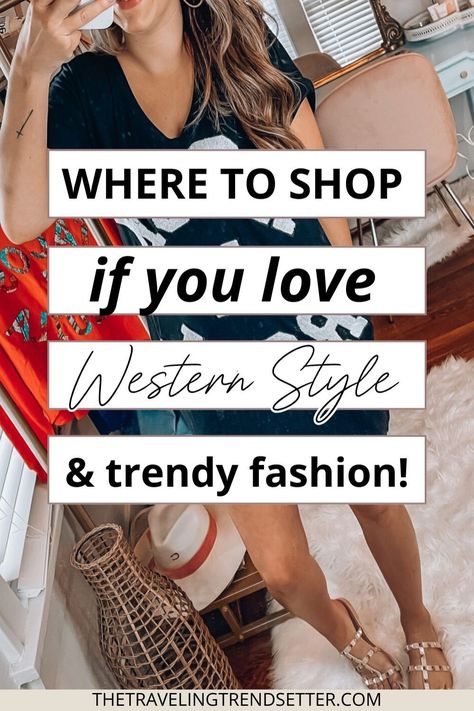 Explore where to shop for the latest in Western Style with our curated list of stores that specialize in Women's Style and Trendy Fashion. Find unique clothing, accessories, and footwear that fit your style preferences perfectly. Elevate your wardrobe with these must-visit shopping destinations. Casual Western Outfits For Women, Casual Cowgirl Outfits, Casual Western Outfits, Cute Travel Outfits, Black Cowgirl Boots, Best Places To Shop, Judith March, Nashville Outfits, Places To Shop