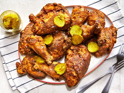 Pickle-Brined Fried Chicken Pickle Brined Fried Chicken, Brined Fried Chicken Recipe, Pickle Brined Chicken, Brined Chicken, Entertainment Recipes, Fried Chicken Ingredients, Fried Chicken Recipe Southern, Fried Chicken Recipe, Buttermilk Chicken