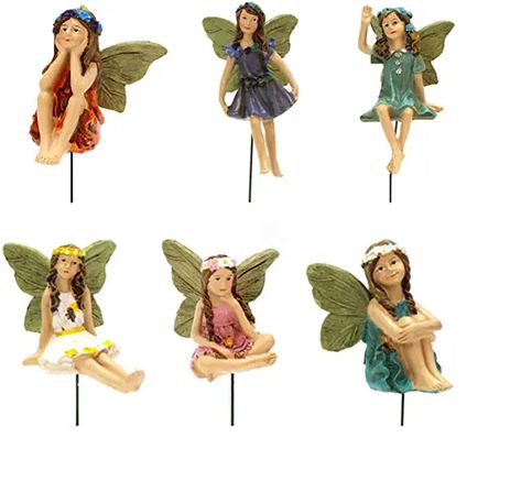 Amazon.ca : fairies for fairy garden Colourful Cake Decoration, Miniature Fairy Figurines, Fairy Garden Flowers, Garden Fairies Figurines, Garden Fairies, Fairy Statues, Garden Figurines, Outdoor Deco, Art Mignon