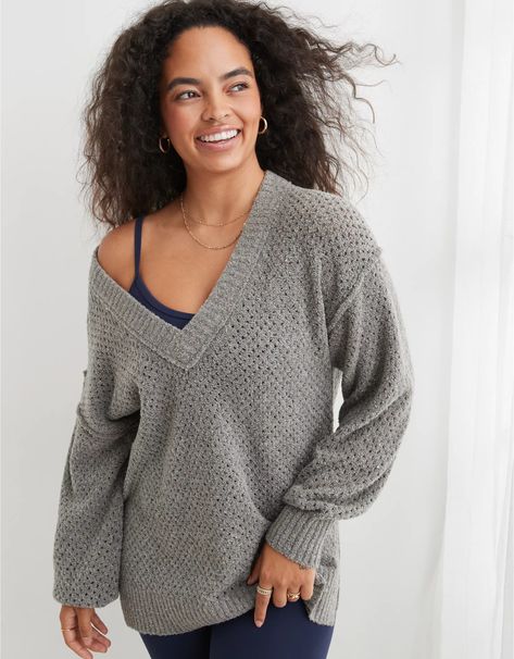 Sweaters Cropped, Oversized Cropped Sweater, Oversized Grey Sweater, Sweater Trends, Chenille Sweater, Oversize Knit, Chunky Sweater, Mens Outfitters, Quarter Zip Pullover