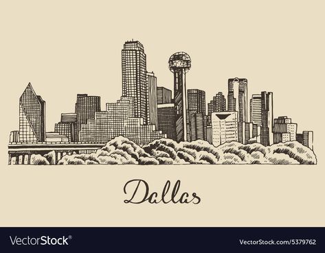 Dallas Skyline Tattoo Ideas, Dallas Inspired Tattoos, Dallas Skyline Outline, Dallas Skyline Painting, Dallas Texas Tattoo For Men, Dallas Skyline Drawing, Dallas Skyline Tattoo, Dallas Tattoo Ideas, Dallas Drawing