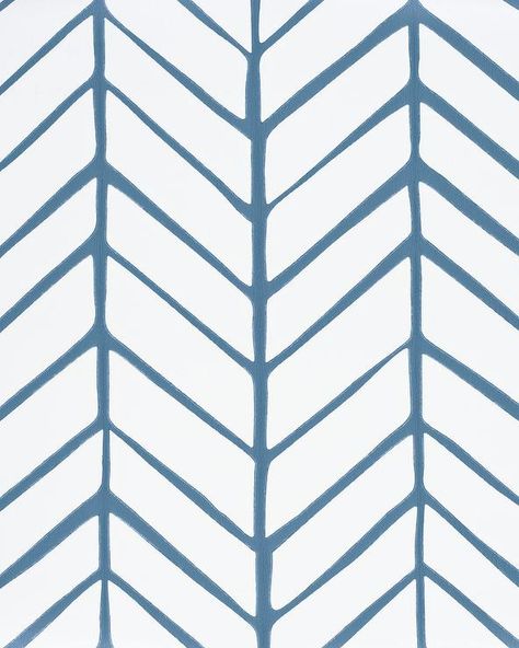 Wallpaper - Taking its cue from traditional blue herringbone and chevron patterns, our original design is both graphic and organic on pure white. We love how the lines are perfectly imperfect, an effect that could only be brought to life to such exacting detail by one of the country's most historic wall covering manufacturers. Chevron Pattern Wallpaper, Herringbone Wallpaper, Feather Wallpaper, Chevron Wallpaper, Chevron Patterns, Holiday Wallpaper, Big Boy Room, Unique Wallpaper, Retro Wallpaper