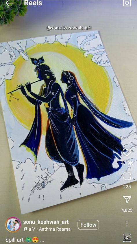 Krishna Painting Abstract, Radha Krishna Drawing Easy, Bhagwan Drawing, Ready Rangoli, Minimal Paintings, Canvas Art Painting Abstract, Canvas Art Painting Acrylic, Actors Illustration, Oil Pastel Drawings Easy