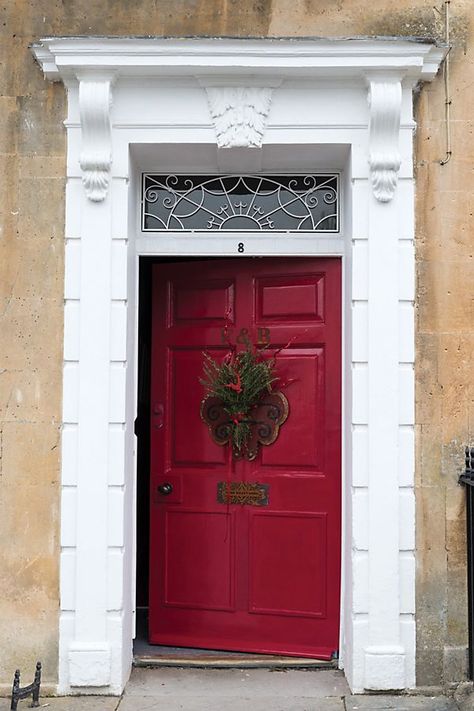 Red Front Door, Front Door Paint Colors, Trending Paint Colors, Popular Paint Colors, Door Paint Colors, Painted Front Doors, Favorite Paint Colors, Farrow And Ball, Front Door Colors