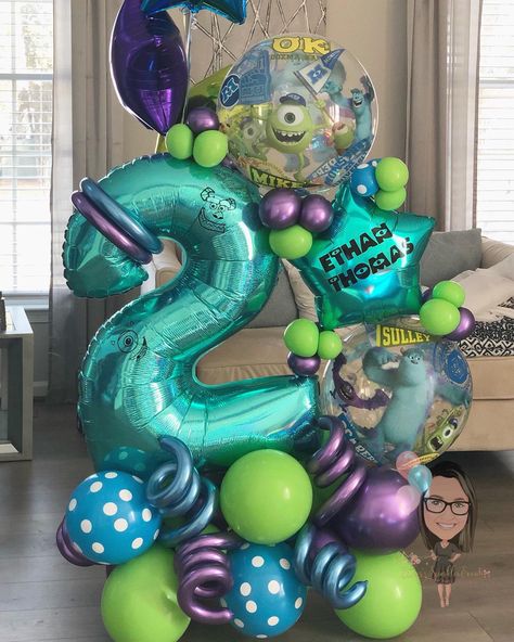 Arreglo de globo Monster Inc Mermaid Balloon Bouquet, Balloon Bouquet Delivery, Mermaid Balloons, Monster Inc, Diy Balloon Decorations, Balloon Arrangements, Mermaid Theme Birthday, Balloon Delivery, Balloon Sculptures