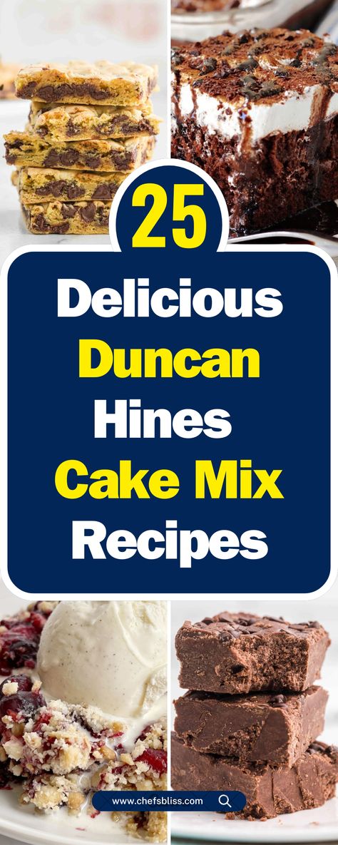 25+ Delicious Duncan Hines Cake Mix Recipes for Every Occasion! Duncan Hines Spice Cake Recipes, Duncan Hines Dark Chocolate Fudge Cake Mix Recipes, Recipe With Spice Cake Mix Boxes, Dunkin Hines Recipes Cake Mixes, Duncan Hines Keto Cake Mix Recipes, Pound Cake With Cake Mix Duncan Hines, Devils Food Cake Mix Recipe Ideas, Duncan Hines Cake Mix Recipes, Whisky Cake Recipe