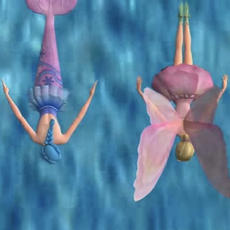 Early 2000s Barbie Movies, Fairytopia Aesthetic, Barbie Mermaidia Aesthetic, Barbie Fairytopia Mermaidia, Barbie Mermaidia, Barbie Movies List, Barbie Painting, Barbie Fairytopia, Childhood Memories 2000