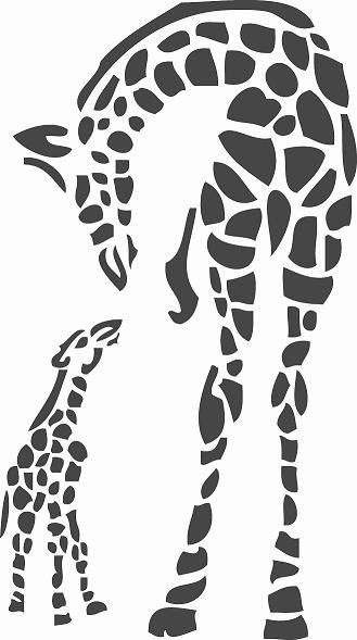 Giraffe Stencil, Giraffe Vector, Animal Stencil Art, Giraffe Svg, Zebra Painting, Animal Stencil, Afrique Art, Giraffe Art, Sea Glass Crafts