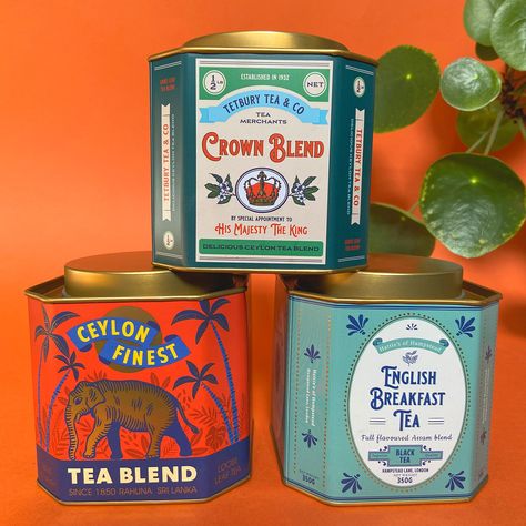 Tea Tins Packaging, Tea Tin Packaging Design, Tea Tin Packaging, Vintage Tea Packaging, Tea Box Packaging, Mini Templates, Culinary Design, Tea Box Design, Cake Boxes Packaging