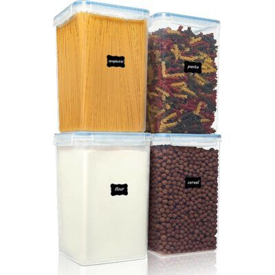 Large Food Storage Containers, Flour Container, Pantry Storage Containers, Airtight Storage, Small Pantry, Kitchen Pantry Storage, Food Storage Container Set, Airtight Food Storage, Plastic Container Storage