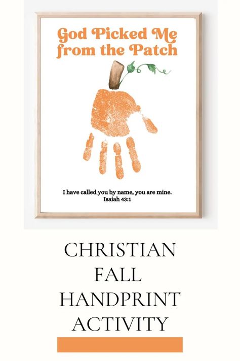 Christian Fall Handprint Christian Halloween Activity Kids Fall Harvest Activity Kids Fall Craft Sunday School Preschool Craft Homeschool - Etsy October Fall Crafts Preschool, Kids Mistletoe Craft, God Made Me Preschool Activities, All Saints Day Crafts For Preschool, October Bible Lessons For Kids, Fall Celebration Ideas For Kids, Halloween Church Lessons For Kids, Pumpkins Crafts For Toddlers, Fall Homeschool Crafts